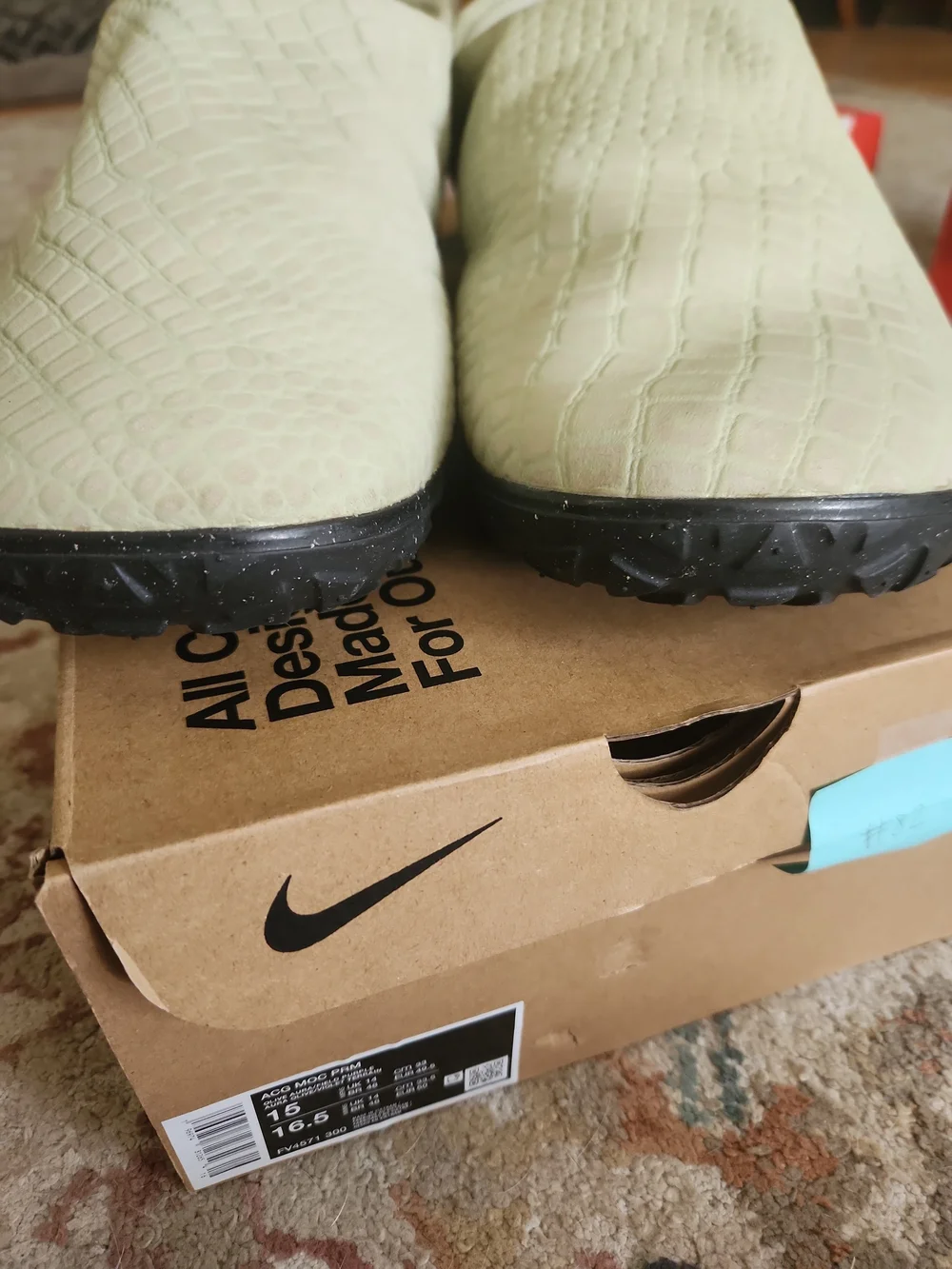 Size 15 - Nike ACG Moc Premium Olive Aura Croc With Box